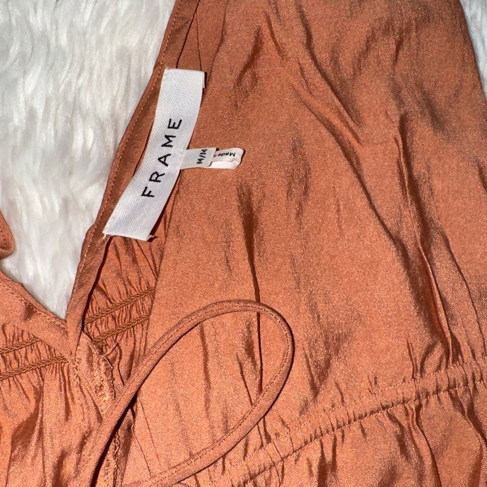 Frame Denim Rust Sleeveless Blouse - Picture 11 of 13